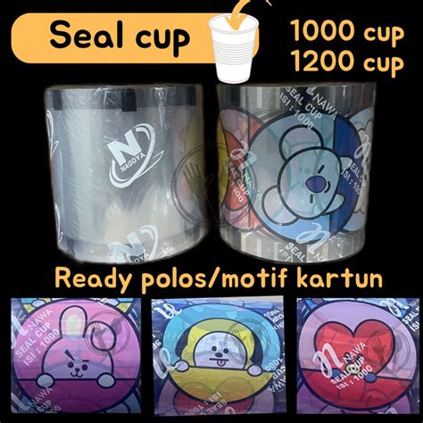 Jual PLASTIK SEALER CUP MOTIF KARTUN MOTIF ISI 1000 POLOS PRESS CUP