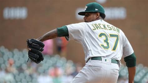 A's pitcher Edwin Jackson solid in debut for record 13th MLB club ...