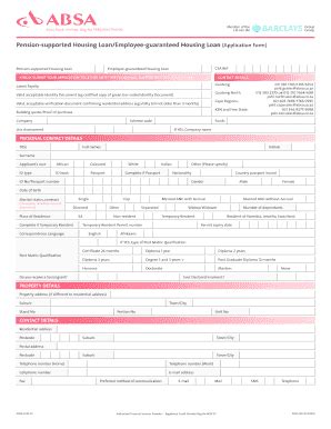 Absa Home Loan Application PDF 2009 2025 Form Fill Out And Sign