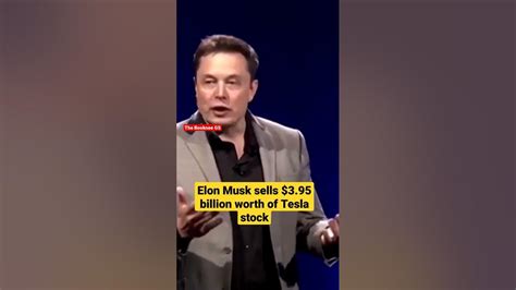 Elon Musk Sells 3 95 Billion Worth Of Tesla Stock Youtube