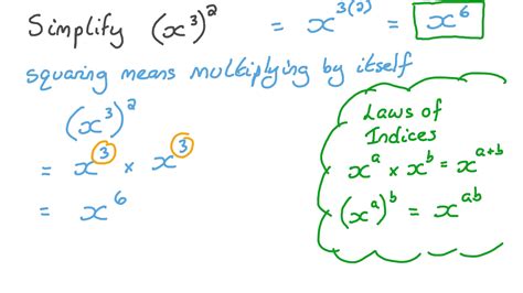 Question Video: Simplifying Algebraic Expressions Using Laws of ...