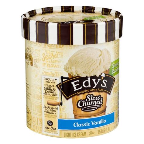 Edys Slow Churned Classic Vanilla Light Ice Cream Hy Vee Aisles