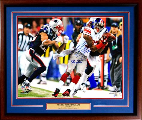 Mario Manningham "The Catch" - Autographed Photo - Sporting the Stars ...