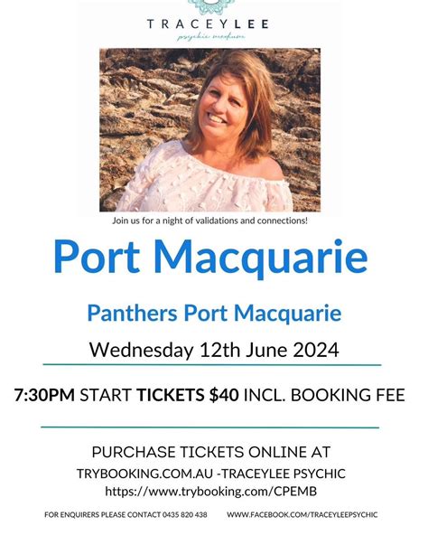 Join Tracey Lee Psychic For An Evening Of Connections Panthers Port