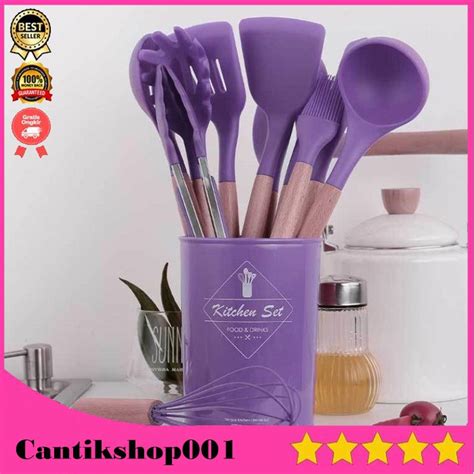 Jual Spatula Silikon Set Sutil Peralatan Masak Utensil Set Silicone