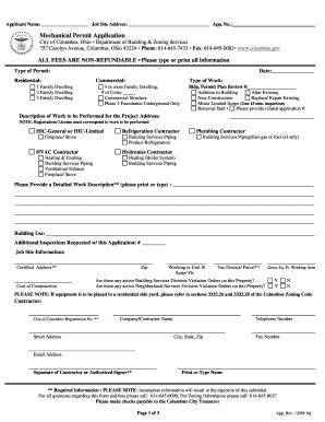 Fillable Online Columbus App No City Of Columbus Fax Email Print