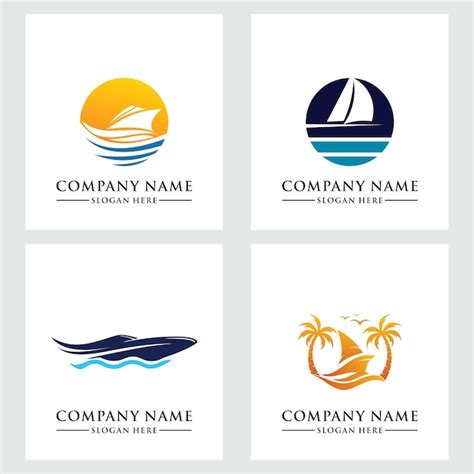 Premium Vector Fishing Boat Logo Vector Template