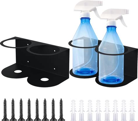 Tandefio 4 Pcs Spray Bottle Holder Metal Spray Can Holder Wall Mount Paint Bottle