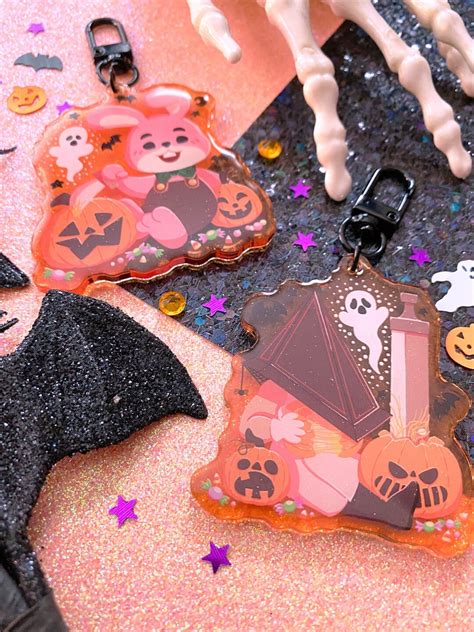 Silent Hill Halloween Mascots 25 Glitter Acrylic Keychain Etsy