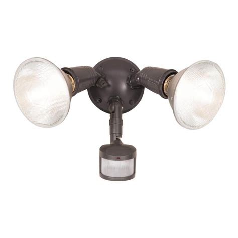 Halo Degree Bronze Twin Head Motion Activated Outdoor Flood Light