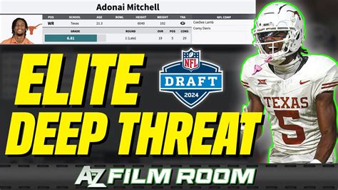 Colts WR Adonai Mitchell 2024 NFL Draft Scouting Report YouTube