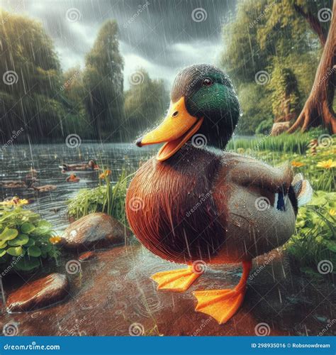 Like Water Off A Ducks Back Stock Illustration Illustration Of