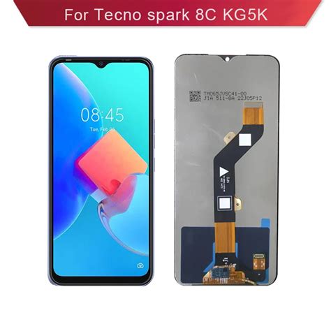 Original For Tecno Spark 8C KG5n KG5j LCD Display Screen Touch Screen