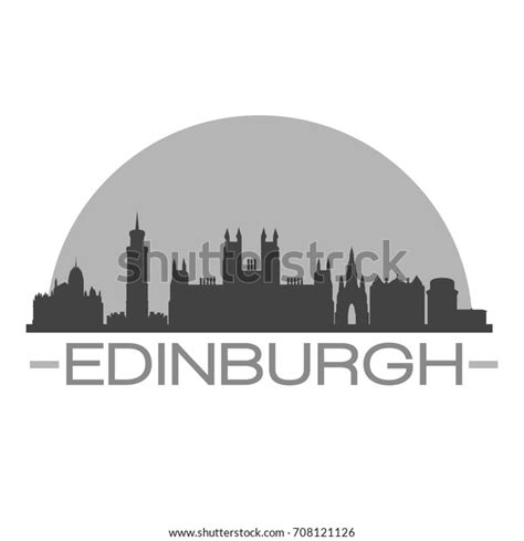 Edinburgh Skyline Silhouette City Design Vector Stock Vector (Royalty ...