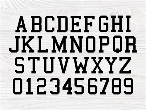 Varsity Font Svg College Font Svg Alphabet Svg So Fontsy