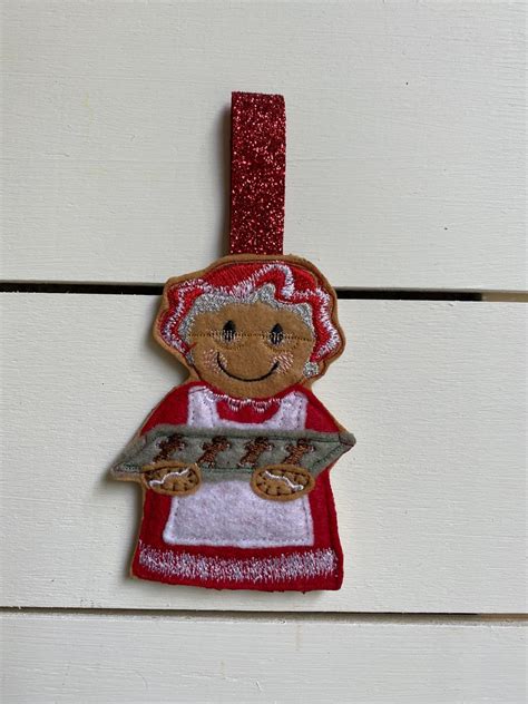 Baking Mrs Claus With Gingerbread Cookies Gingergingerbread Etsy