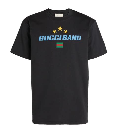 Gucci Black Cotton Gucci Band T Shirt Harrods UK