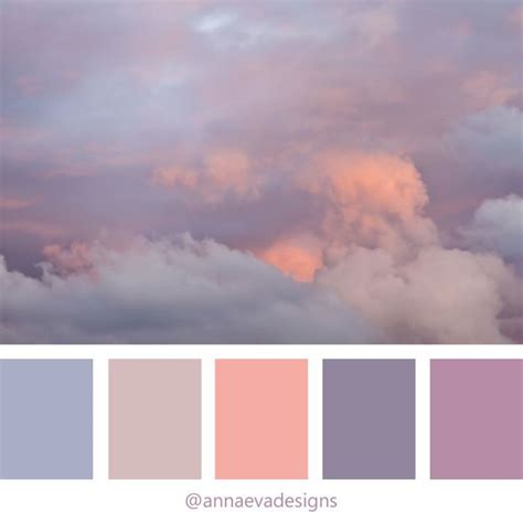 Sky Color Palette Sunset Color Palette Pastel Color Palette Clouds Sky