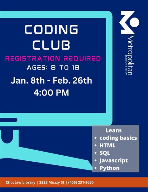 Coding Club | Metropolitan Library System