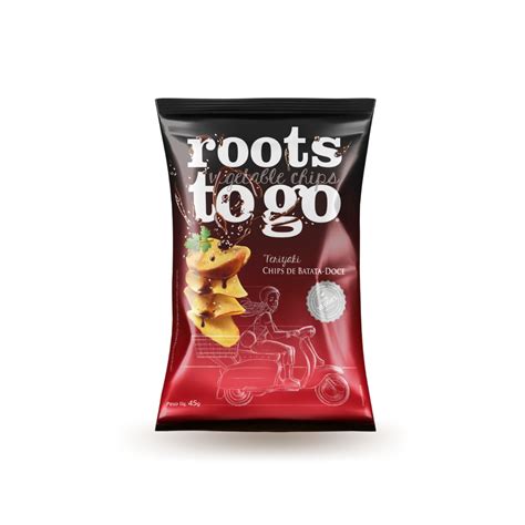 Roots To Go Chips De Batata Doce Teriyaki 45g Amora Distribuidora