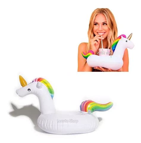 Inflable Salvavidas Unicornio Porta Vaso Alberca Jacuzzi Meses Sin