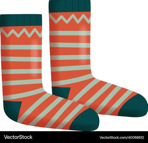 Cozy Socks Pair Composition Royalty Free Vector Image