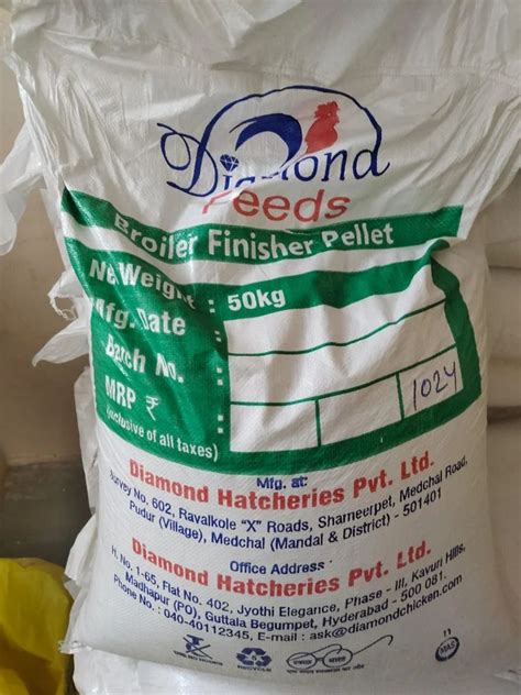 Poultry Feed 50 Kg Broiler Finisher Pellet Bag Retail Trader From