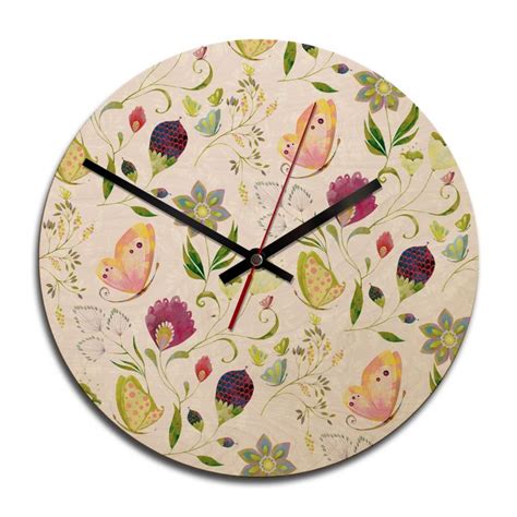 Orologio In Legno Blanz Farfalle Wall Art It