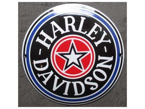 mini plaque emaillée harley davidson star étoile tole email Conforama