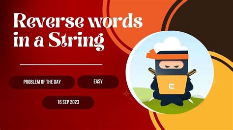 Reverse Words In A String Problem Of The Day Easy Problem 16