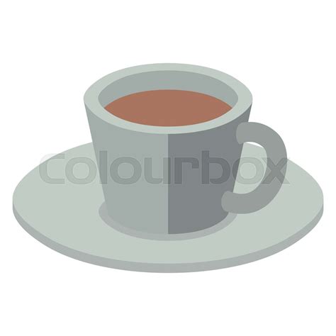 Coffee Cup Isometric Icon Stock Vector Colourbox