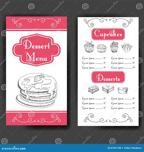 Vector Illustration Bakery Design Beautiful Card With Decorative