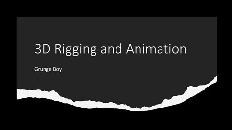 3d Rigging And Animation On Behance
