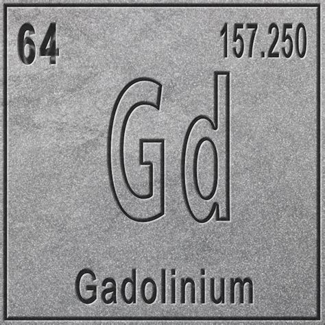 Premium Photo Gadolinium Chemical Element Sign With Atomic Number