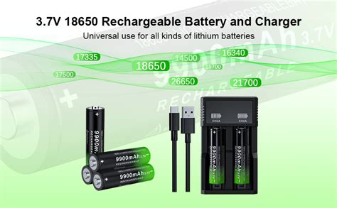 18650 Rechargeable Battery 37v Large Capacity 9900mah