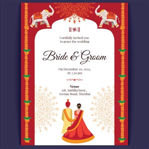 Indian Wedding Invitation Card Design Template Infoupdate Org