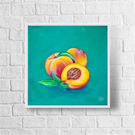 Peach Fruit Painting