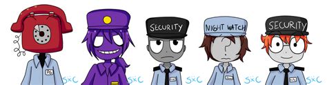 Fnaf Set Guards By Silverxcristal On Deviantart