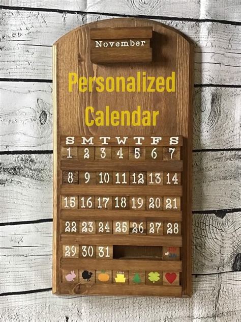 Customized Calendar Perpetual Calendar Wooden Calendar Custom