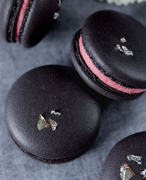 Sweets Certified On Instagram Black Macarons With Raspberry Filling