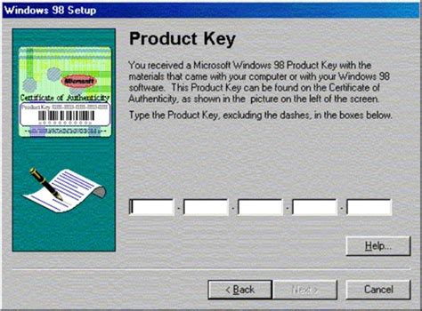 Windows 98 Product Key J3QQ4-H7H2V-2HCH4-M3HK8-6M8VW Б@дь мне одному ...