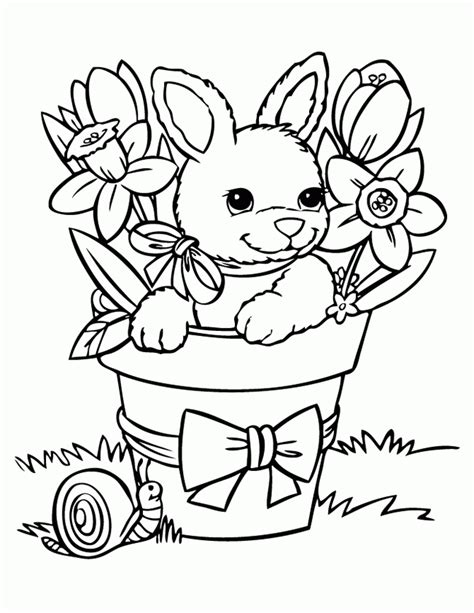 Cute Baby Bunny Coloring Pages Coloring Home