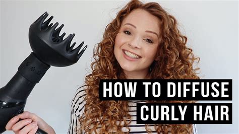 How To Diffuse Curly Hair My Diffusing Routine Youtube