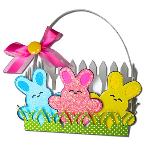 Jmrush Designs Bunny Picket Fence Basket