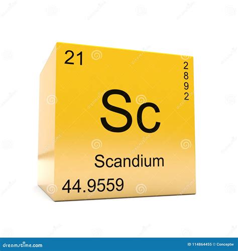 Scandium Chemical Element Symbol From Periodic Table Stock Illustration