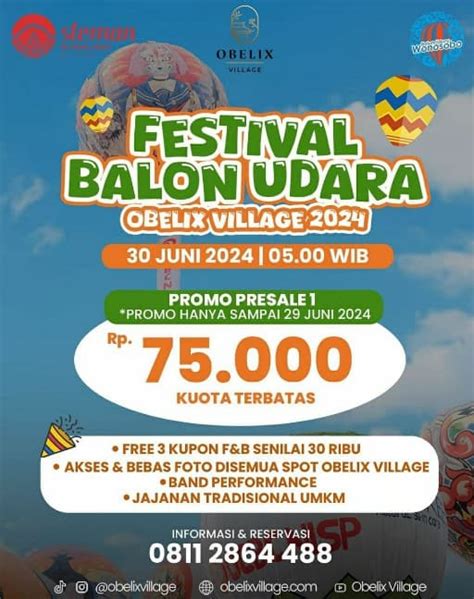 Yuk Nonton Festival Balon Udara Obelix Village Festival Balon