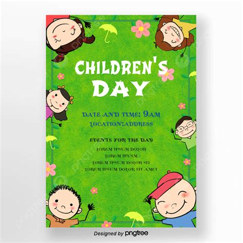 Invitation To Celebrate Childrens Day Template Download on Pngtree