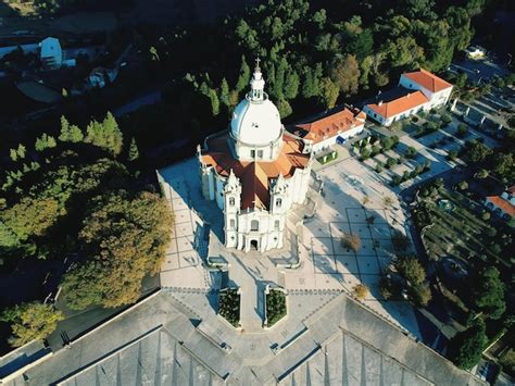 high angle view  temple premium photo