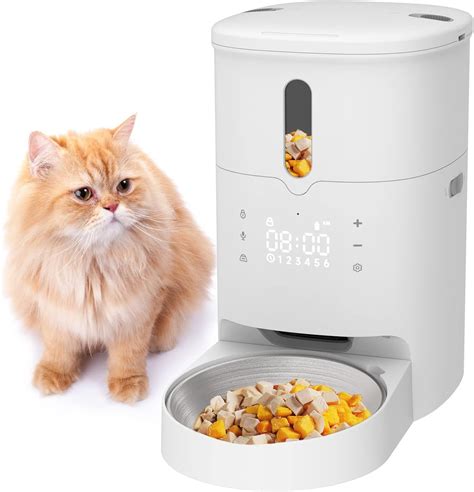 Pawmate Automatisk kattmatare tidsinställd husdjursmatdispenser 3 l