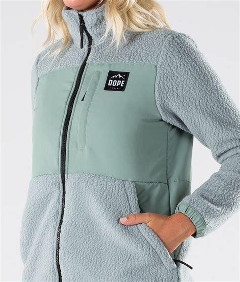 Dope Ollie W Fleece Sweater Women Faded Green